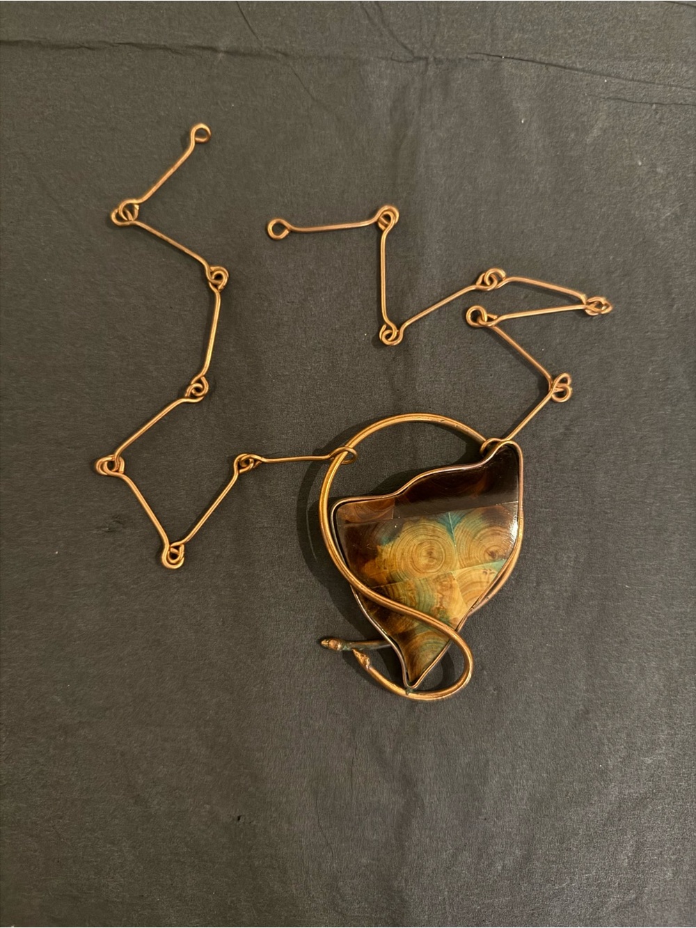 Vintage oversized pendant necklace